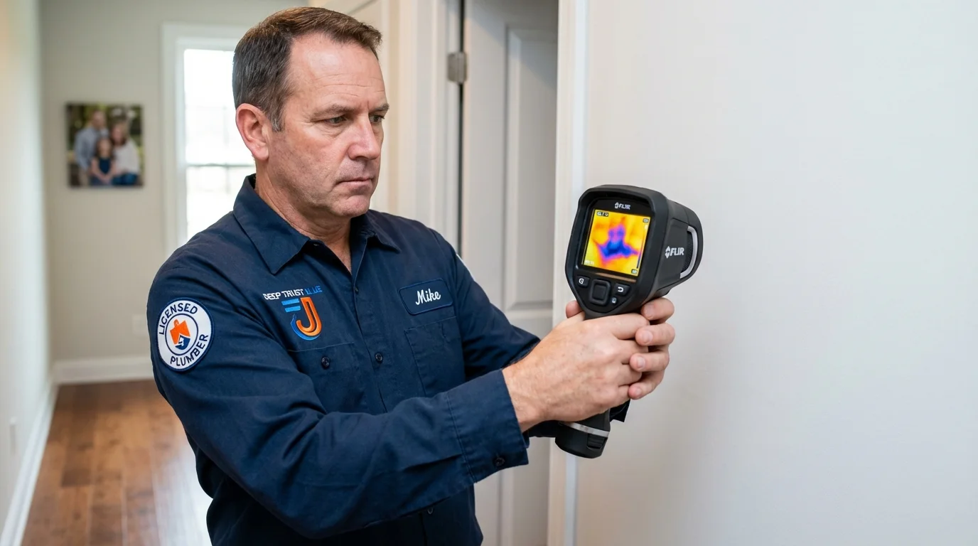 Thermal imaging leak detection by Johns Plumbing LLC in Ravena
